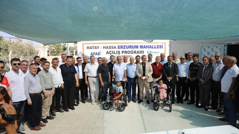 Hatay’da kurulan Erzurum Mahallesi’ne KEDFE’den destek