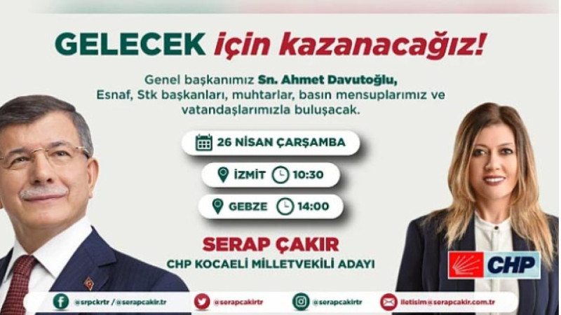 Davutoğlu bugün Gebze'de...