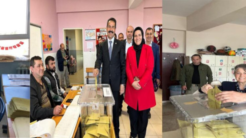 Vekil adayları kendi ilçelerinde oyunu kullandı