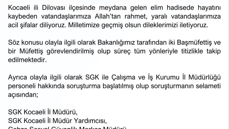 Bakanlık o görevlileri, görevden aldı