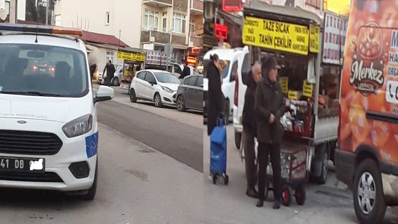 Zabıtanın gözü önünde seyyar satıcılık…