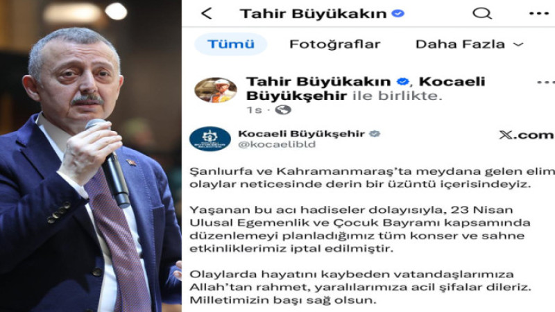 Büyükşehir’in 23 Nisan etkinlikleri iptal edildi