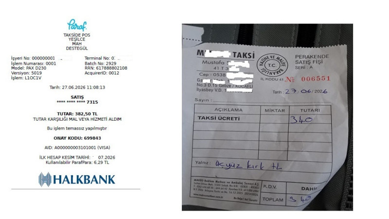 TAKSİMETRE 340 TL YAZAR, TAKSİCİ 382 TL TAHSİL EDER…
