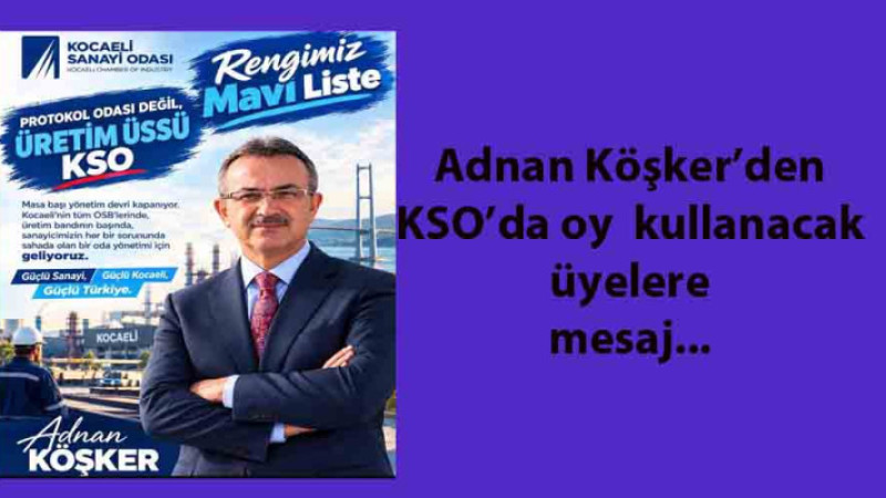 “Sanayicinin yanında olan bir oda istiyoruz”