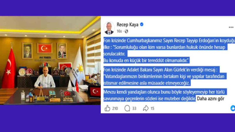 Kaya’dan Fon krizi açıklaması: “Hesap sorulacaktır”
